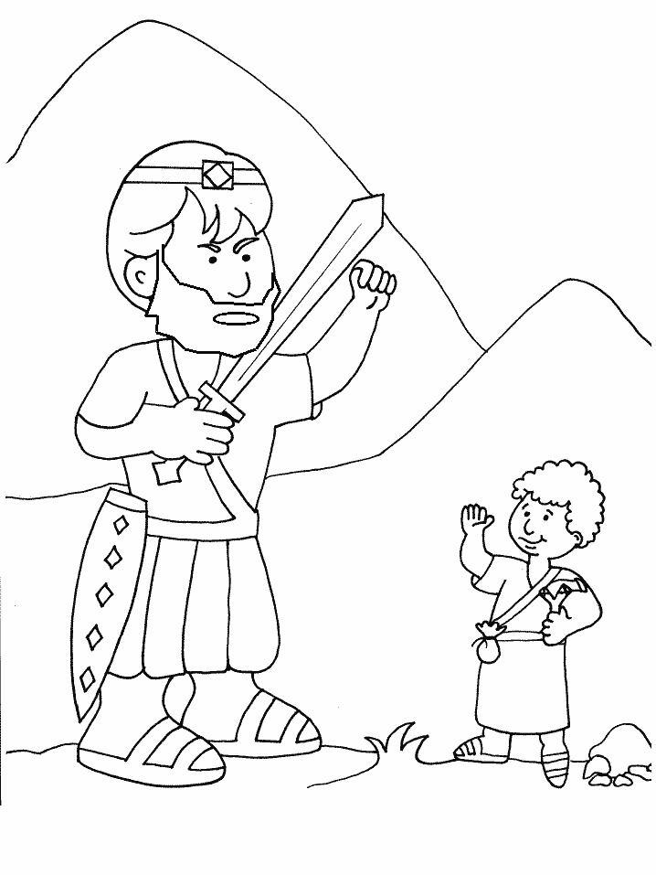 David Bible Coloring Pages Printable