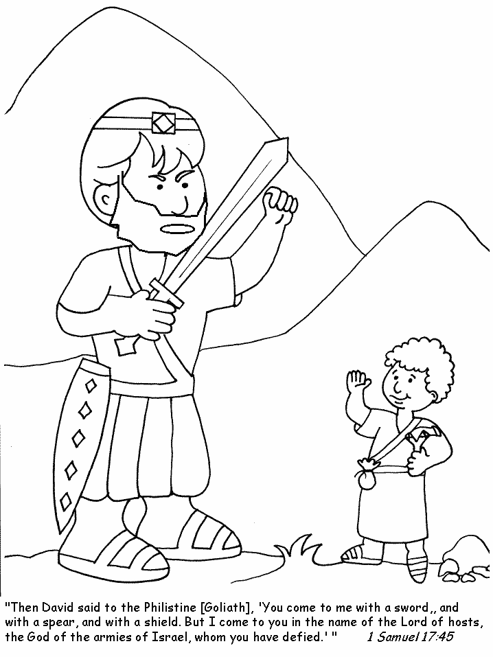 David Bible Coloring Page