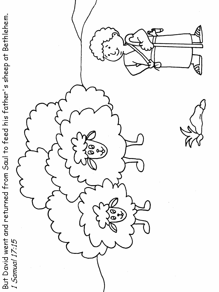David Bible Coloring Pages