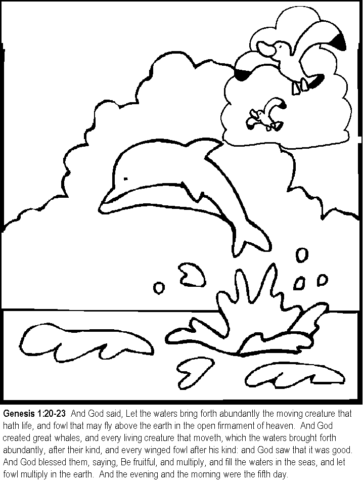 Day Bible Coloring Pages Printable