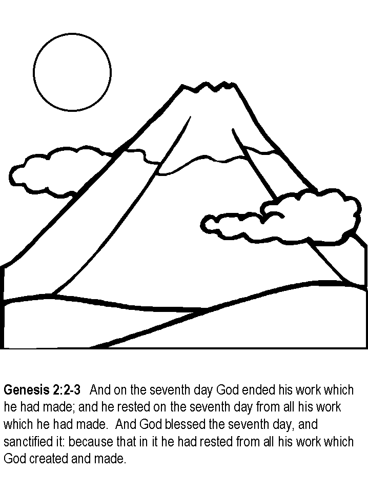 Day Bible Coloring Pages Free