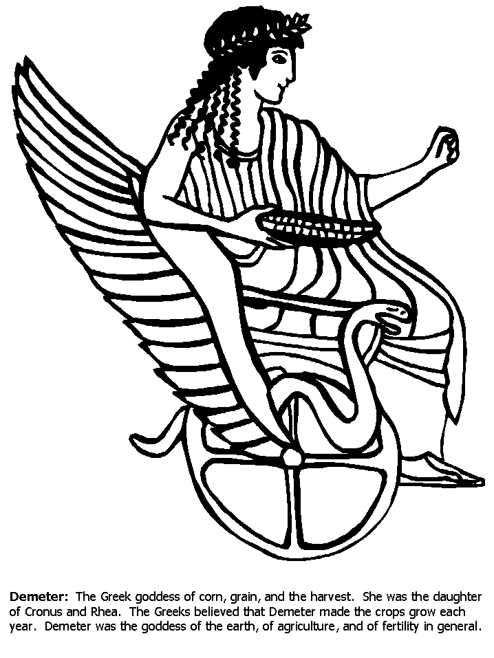 Demeter Greek Coloring Pages