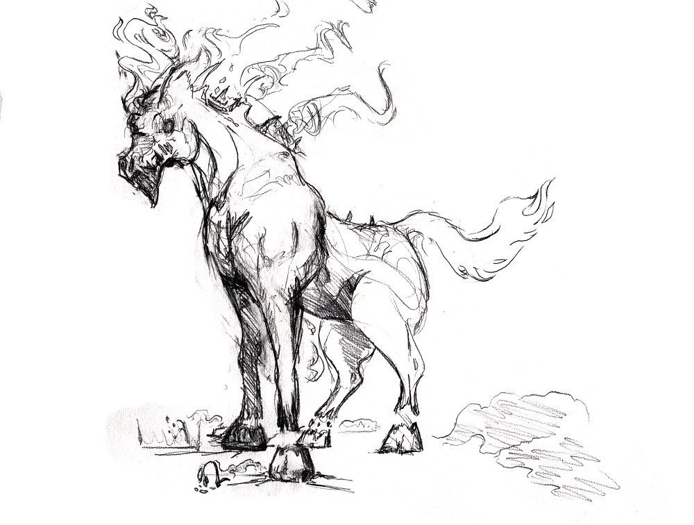 demon horse coloring pages