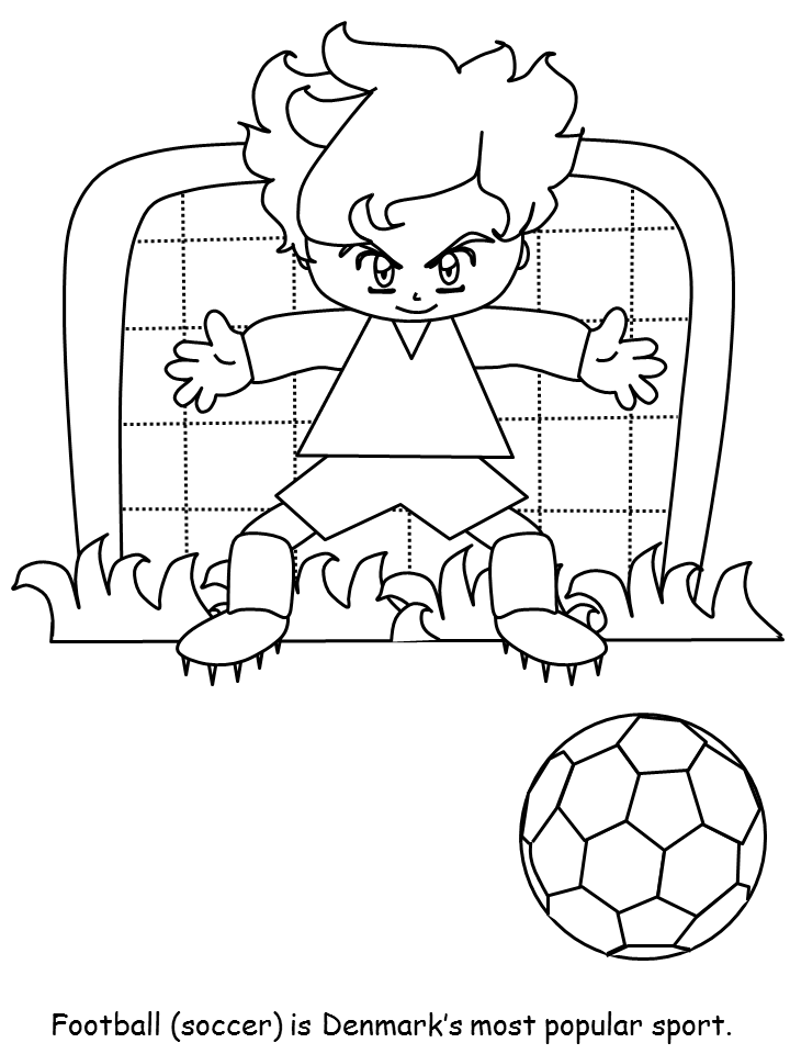 Denmark Denmark Football Countries Coloring Pages