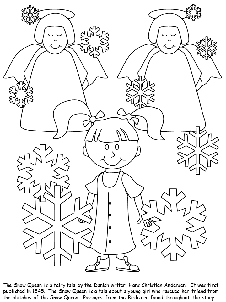 Denmark Snow Queen Countries Coloring Pages