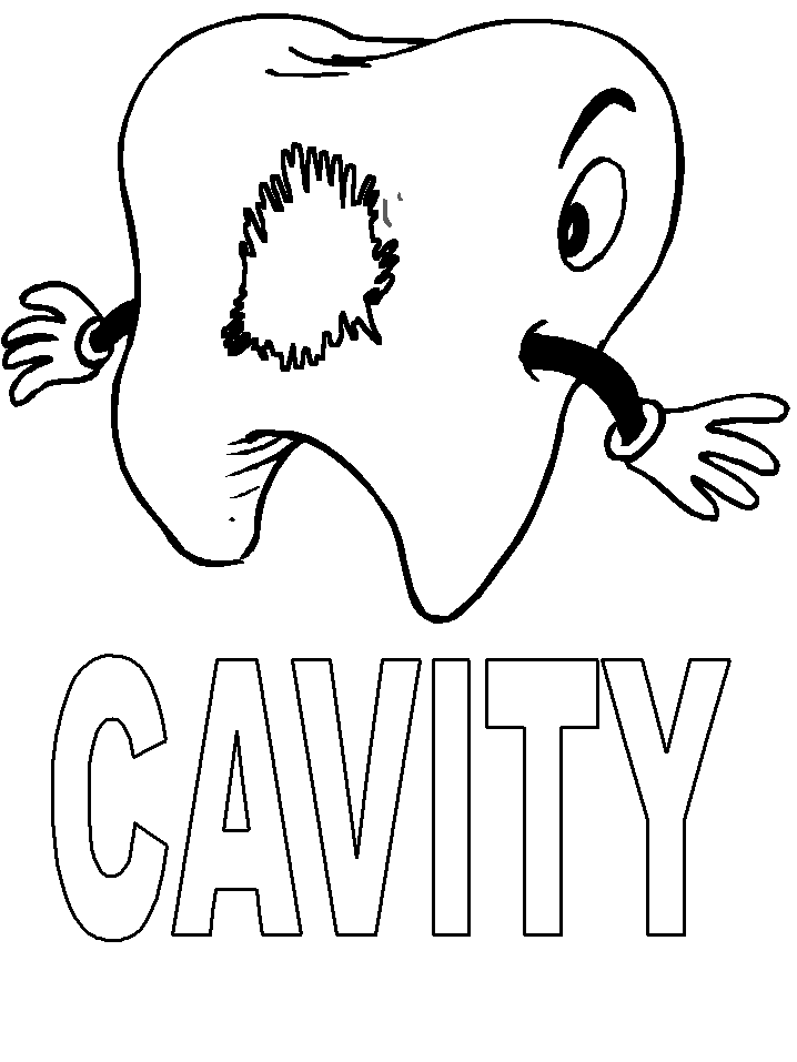 Dental Cavity Coloring Pages