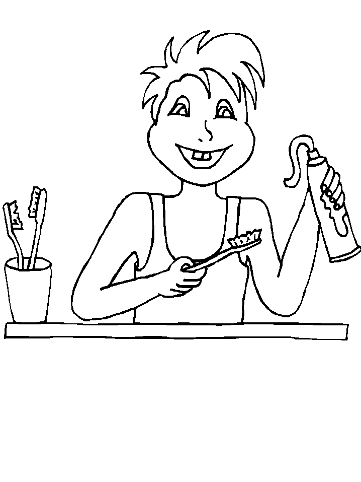 Dental Hygiene Coloring Pages