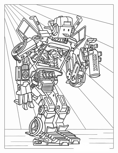 Detailed Robot Coloring Pages