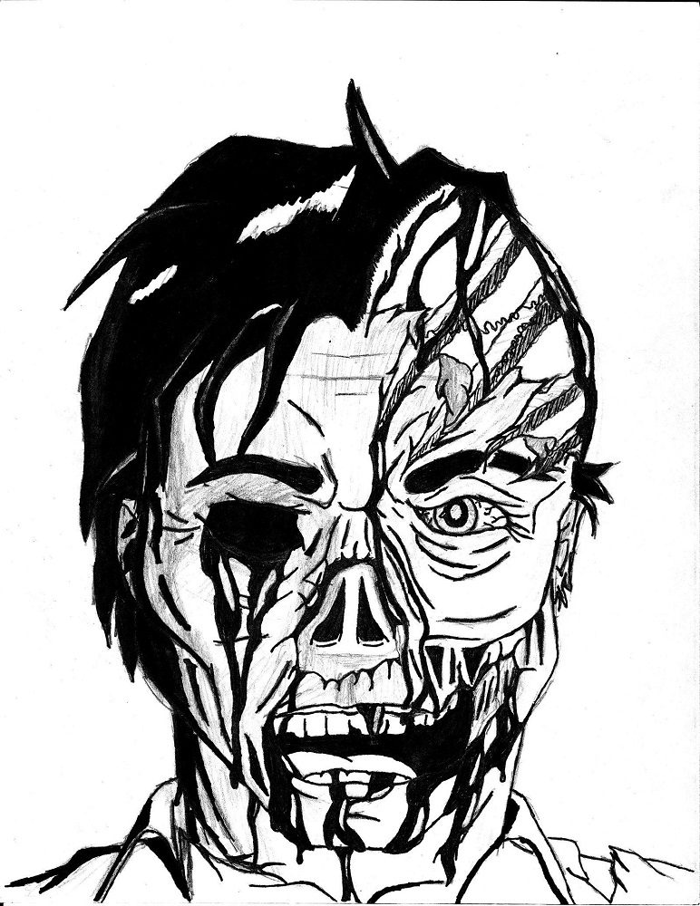 detailed zombie coloring pages