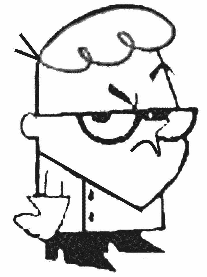 Dexter Cartoons Coloring Page