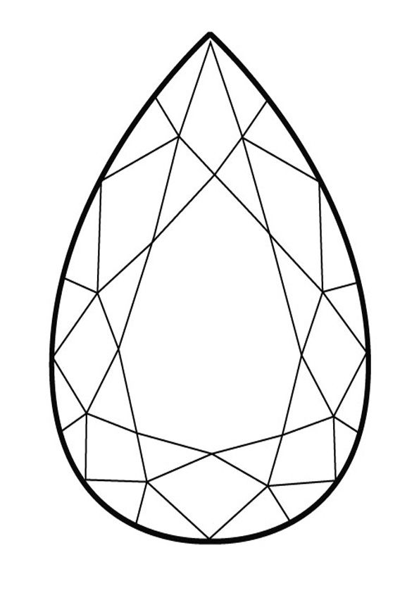 Diamond Crystals Jewelry Coloring Pages