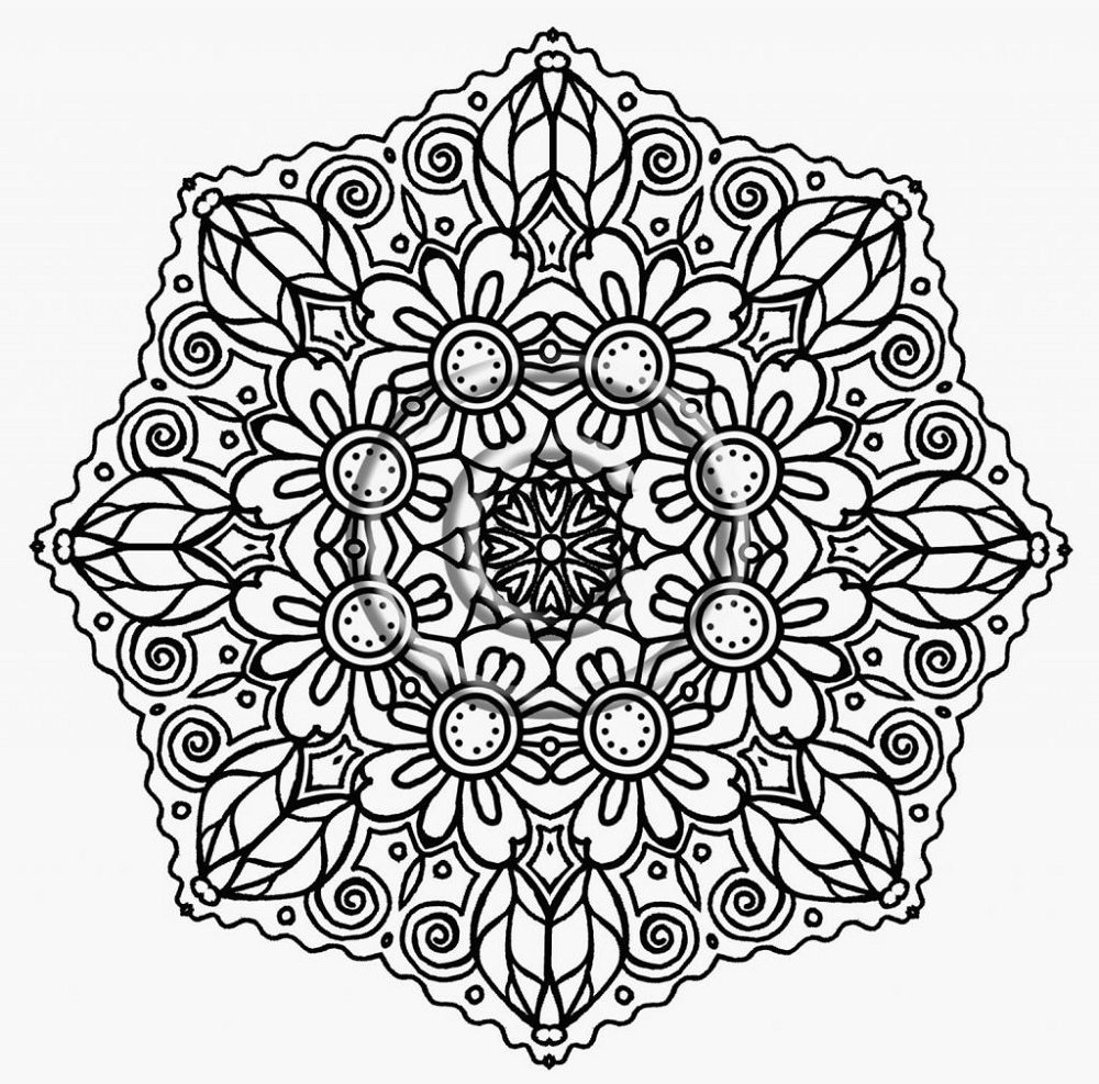 difficult flower coloring pages