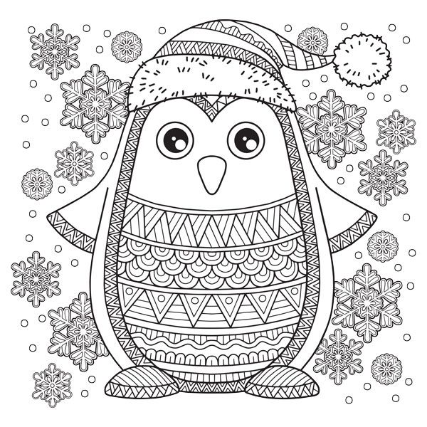 difficult printable winter coloring pages