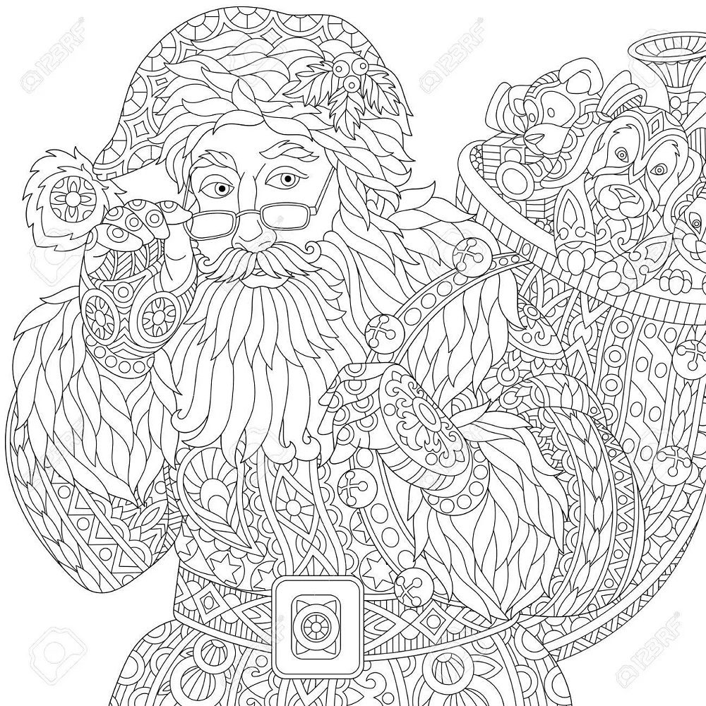 difficult winter coloring pages for adults