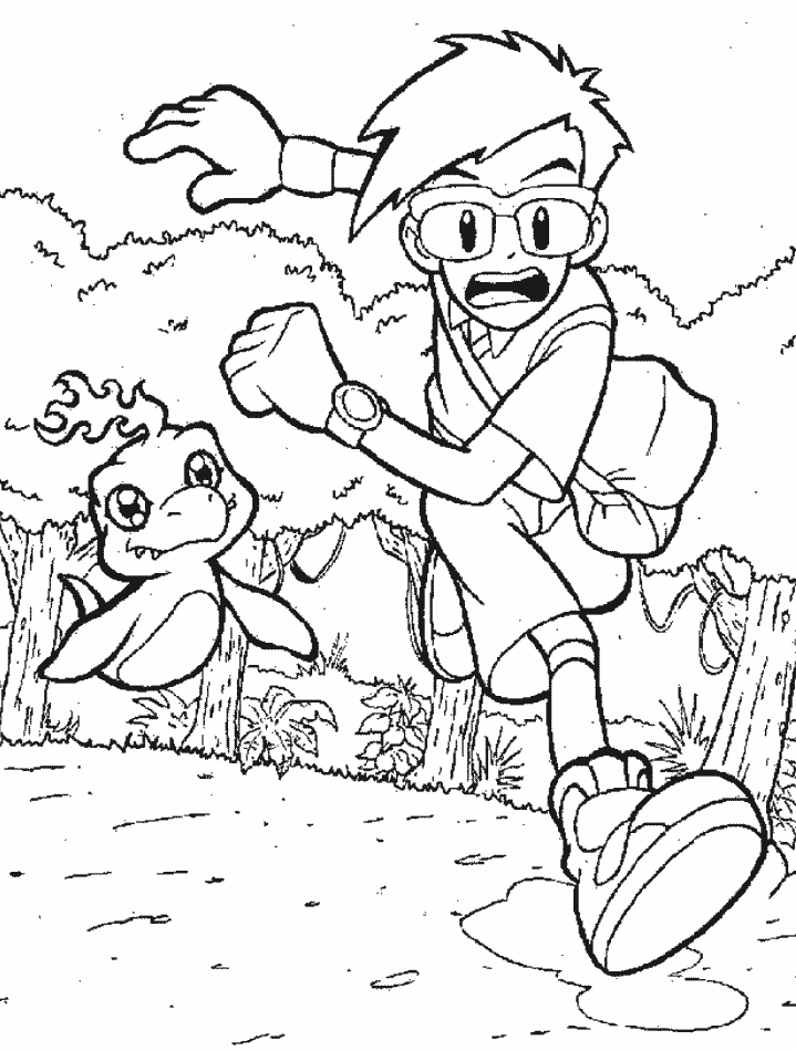 Digimon Cartoons Coloring Pages For Kids