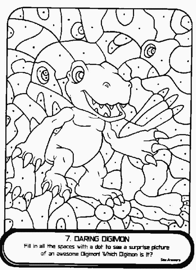 Digi Rookie Cartoons Coloring Page