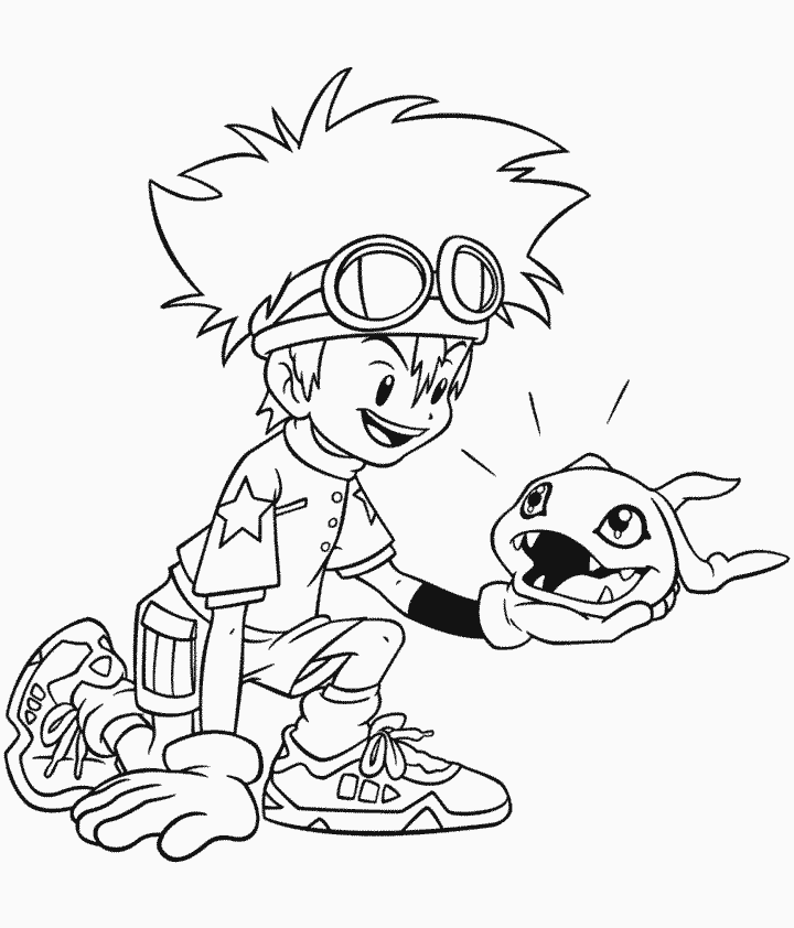 For Kids Digimon Cartoons Coloring Pages