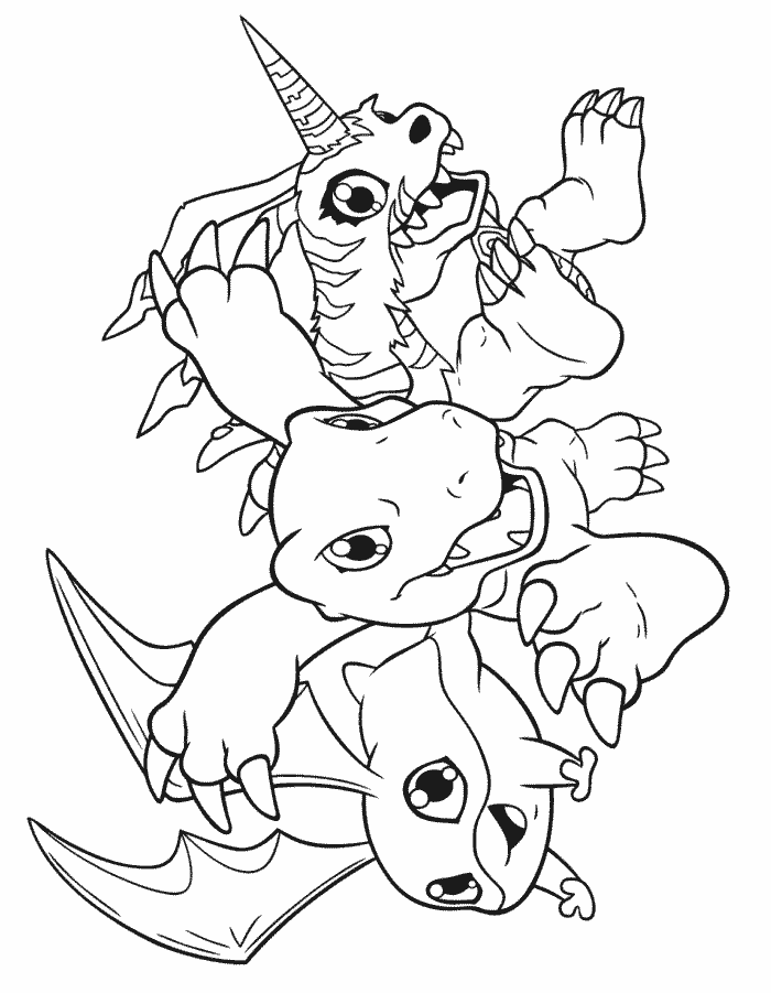Digimon Cartoons Coloring Pages Printable