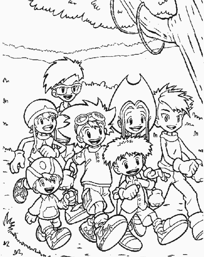 Printable Digimon Cartoons Coloring Pages