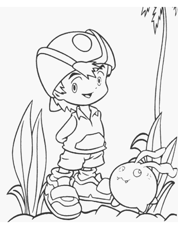 Digimon Cartoons Printable Coloring Page