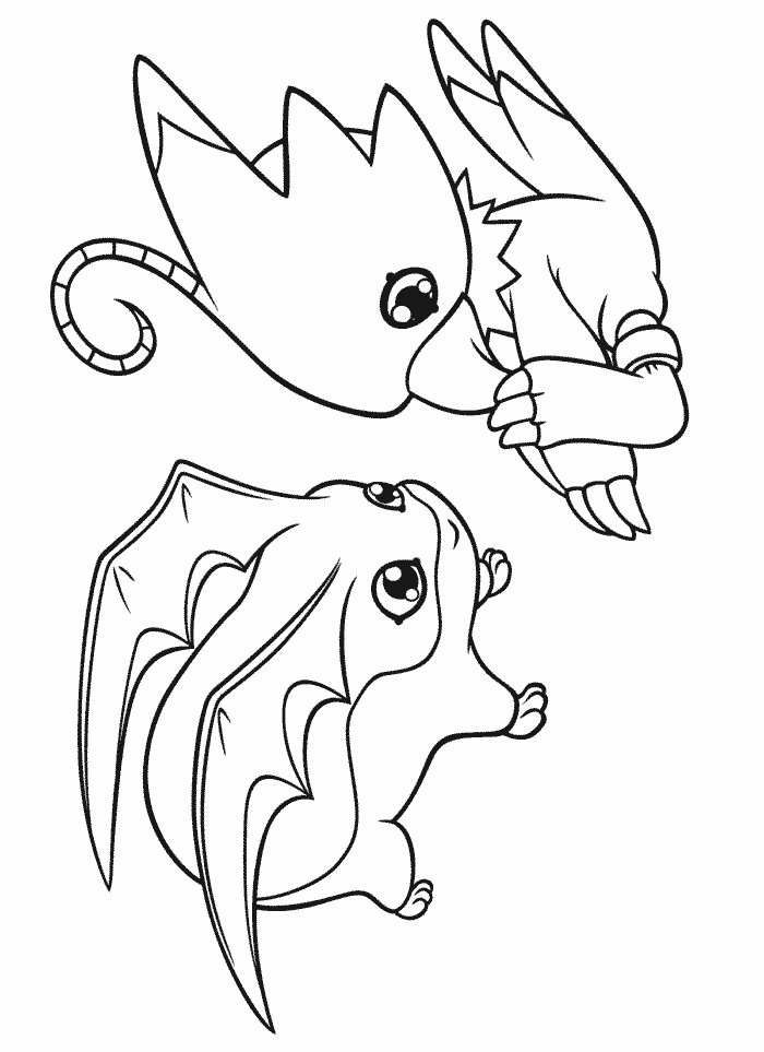 Printable Digimon Cartoons Coloring Page