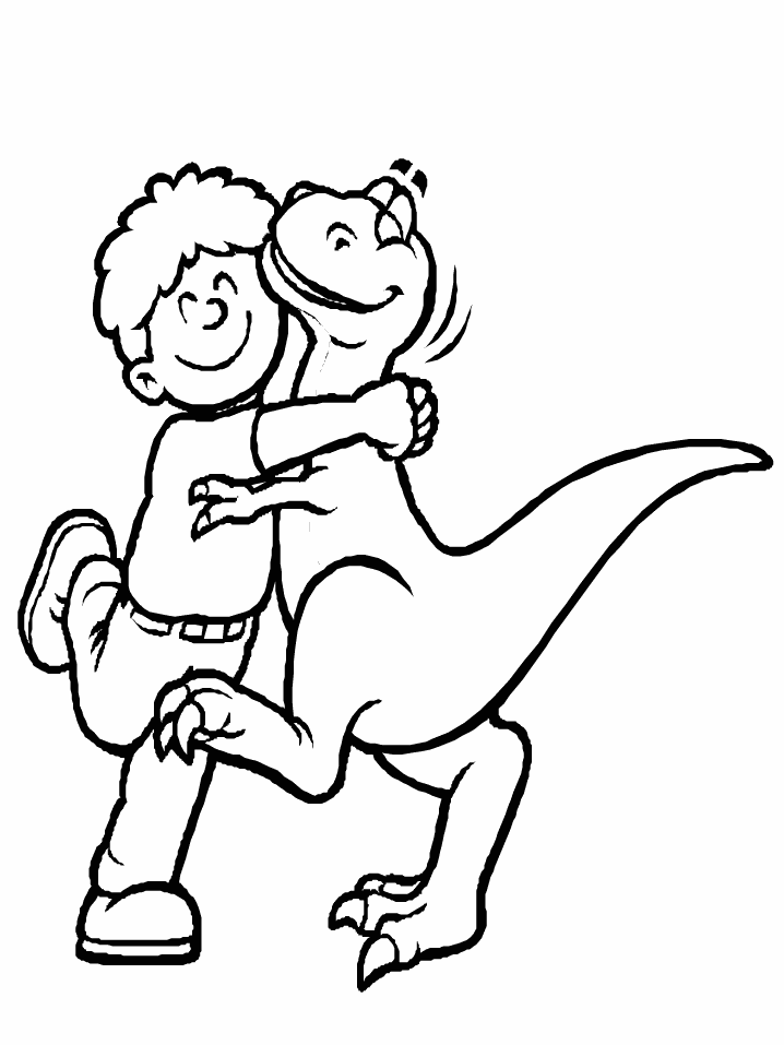 Dinosaur 4 Animals Coloring Pages