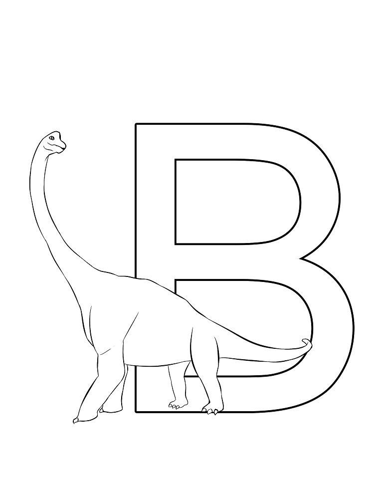 dinosaur alphabet coloring pages