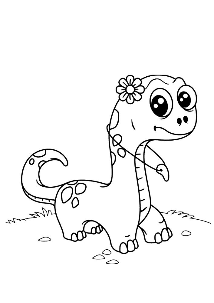 dinosaur coloring pages cute