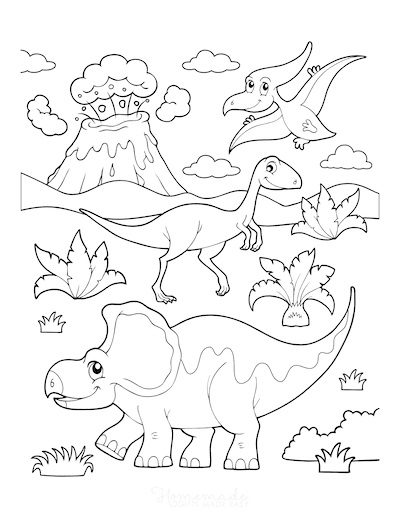 dinosaur coloring pages for kids