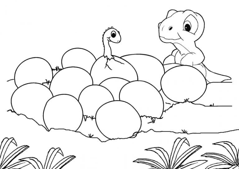 dinosaur eggs coloring pages