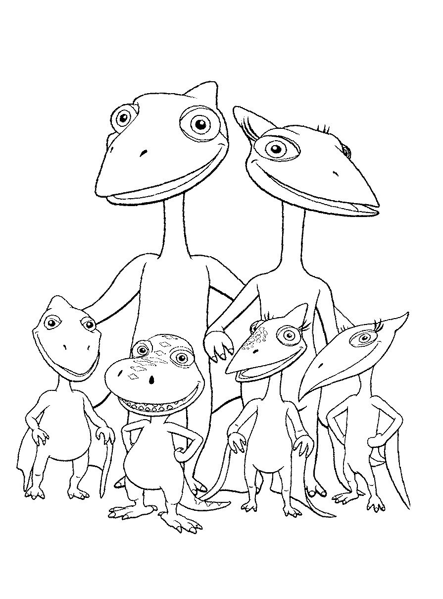 dinosaur family coloring pages