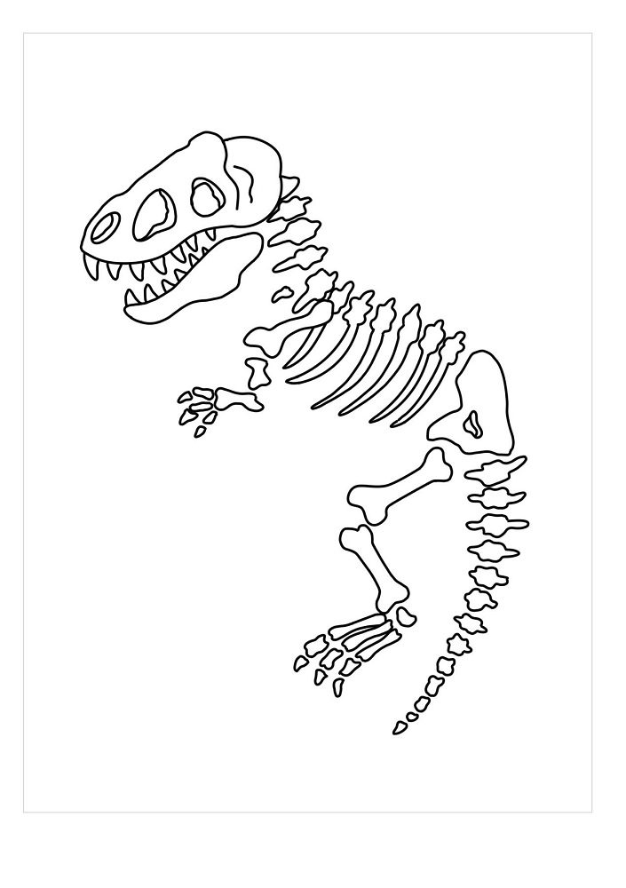 dinosaur fossils coloring pages