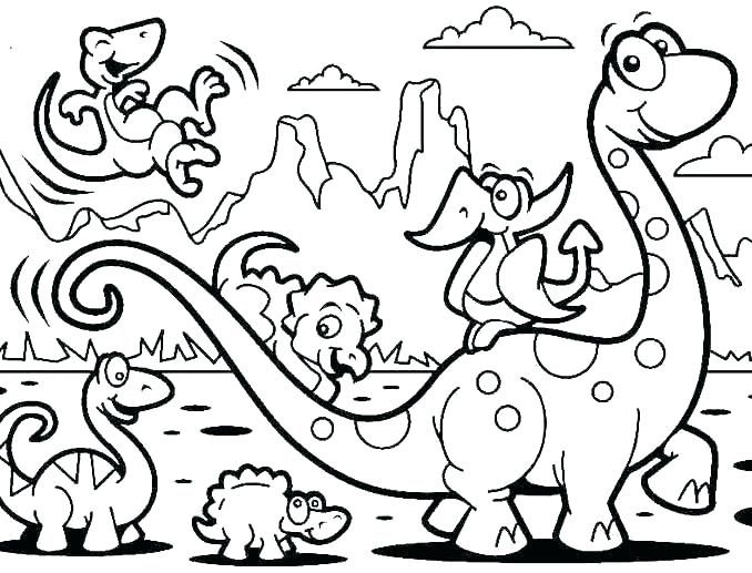 dinosaur preschool coloring pages