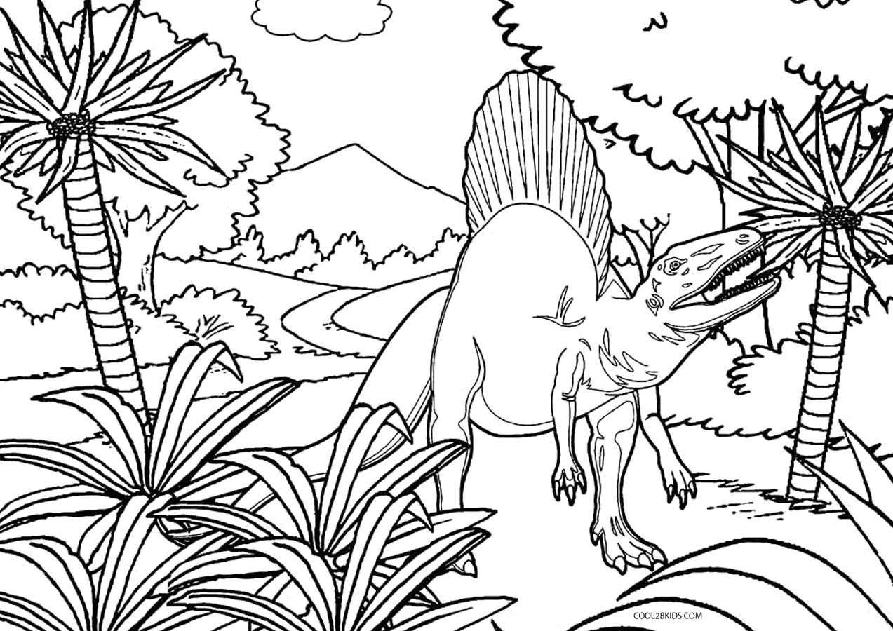 dinosaur-scene-coloring-pages