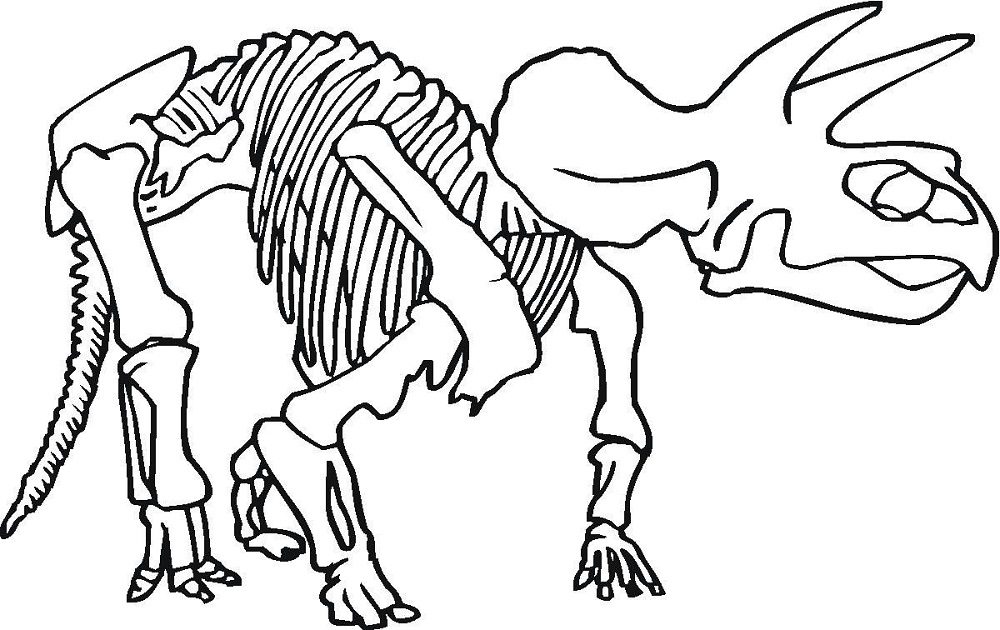 dinosaur skeleton coloring pages