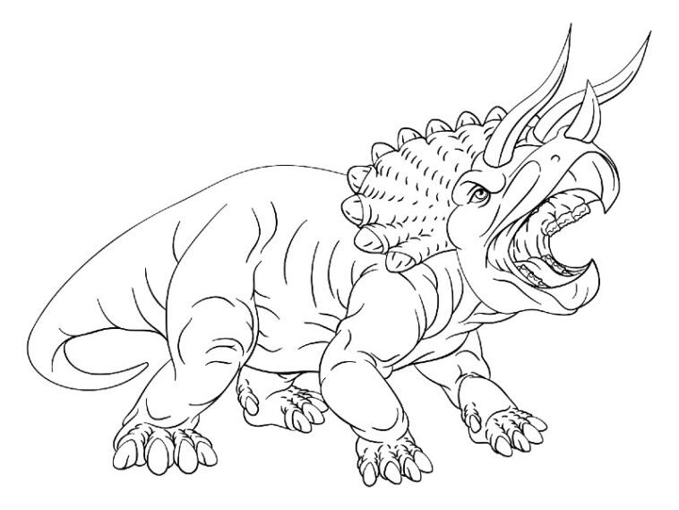 dinosaur triceratops coloring pages