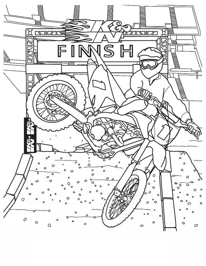 Dirt Bike Color Pages