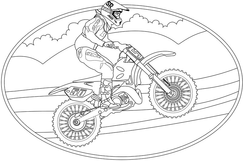 Dirt Bike Coloring Page Printable