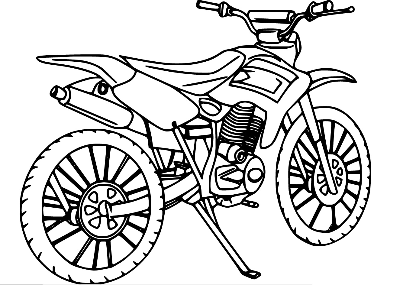 Dirt Bike Coloring Page