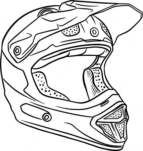 Dirt Bike Helmet Coloring Pages