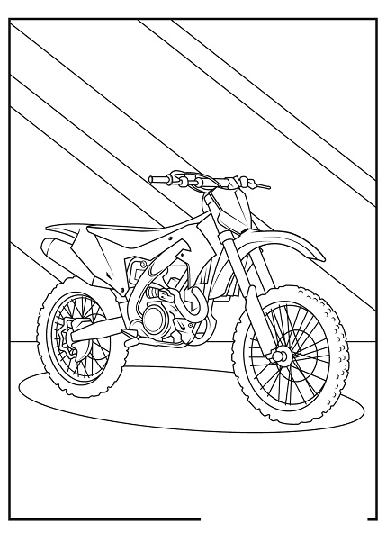 Dirt Bike Motorcycle Coloring Pages