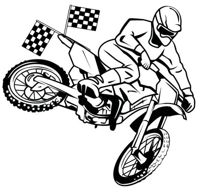 Dirt Bike Printable Coloring Pages