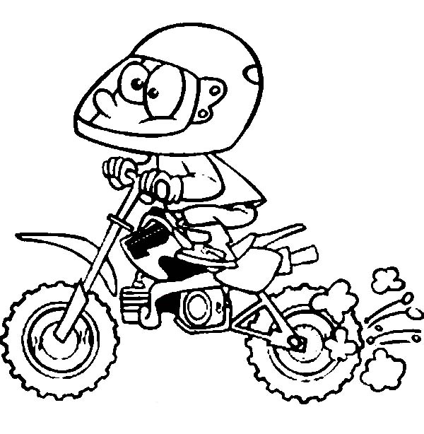 Dirt Bike Rider Coloring Pages