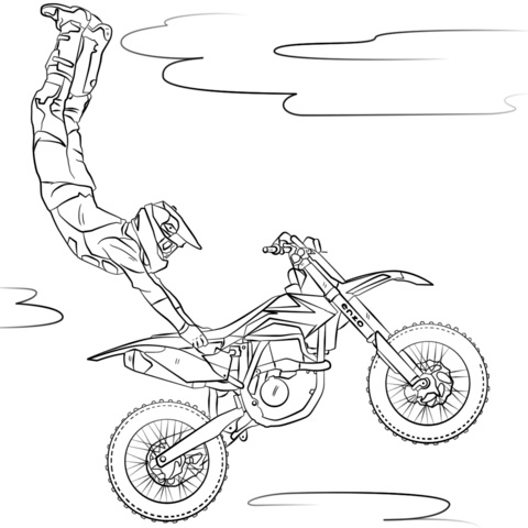 Dirt Bikes Coloring Pages