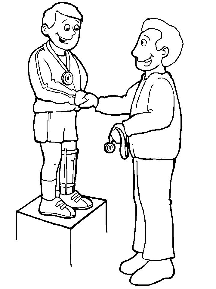 Paralympic Winner Coloring Pages