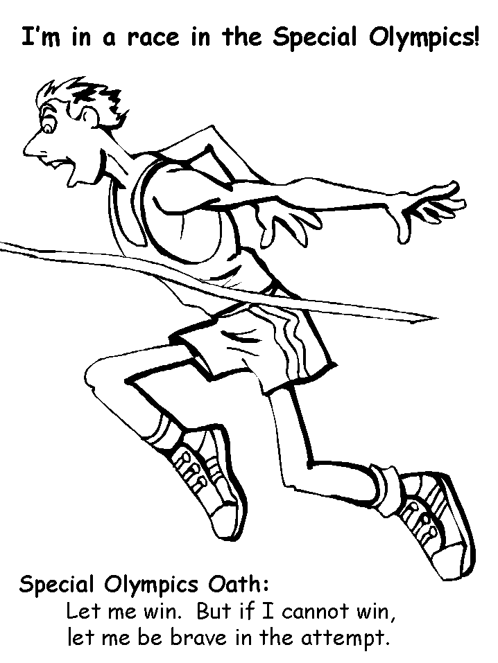 Special Olympics Coloring Pages