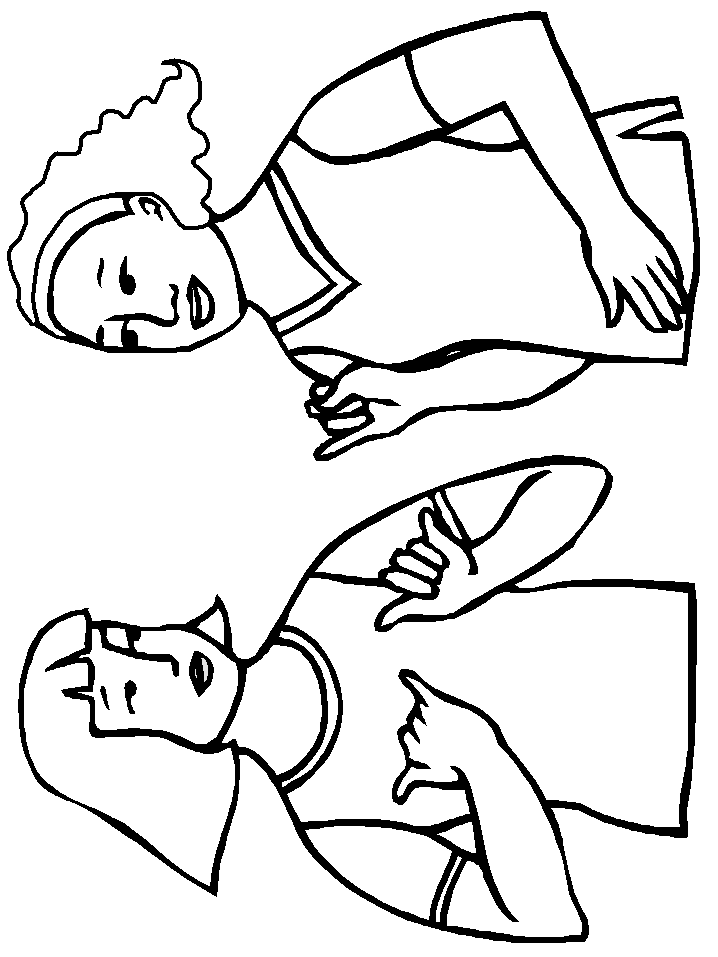 Sign Language Coloring Pages