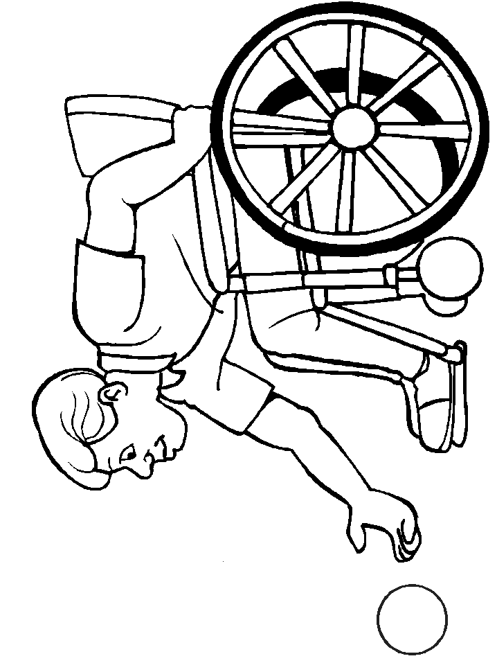 Person in Wheelchair Coloring Pages