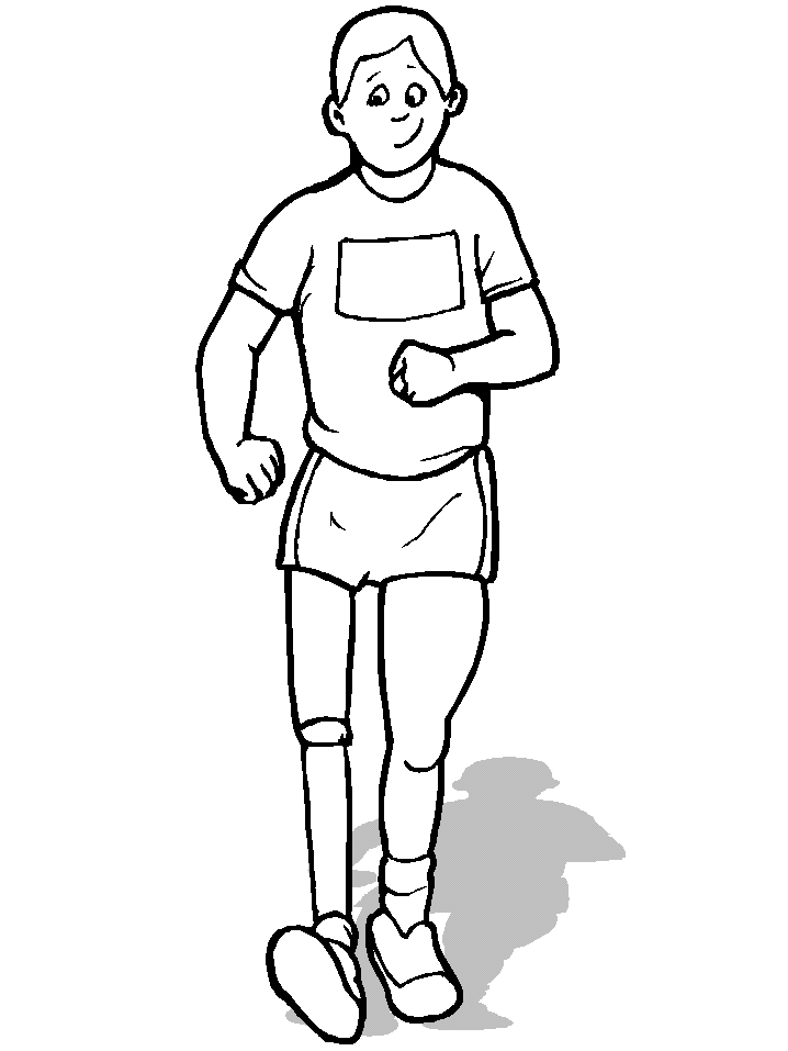 Person with Leg Replacement Coloring Pages