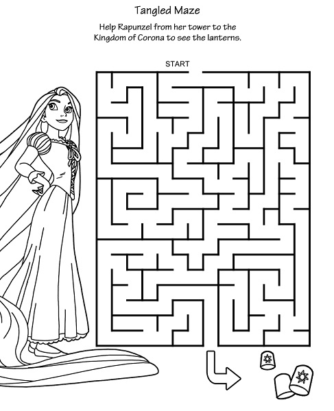 Disney Coloring Pages Maze